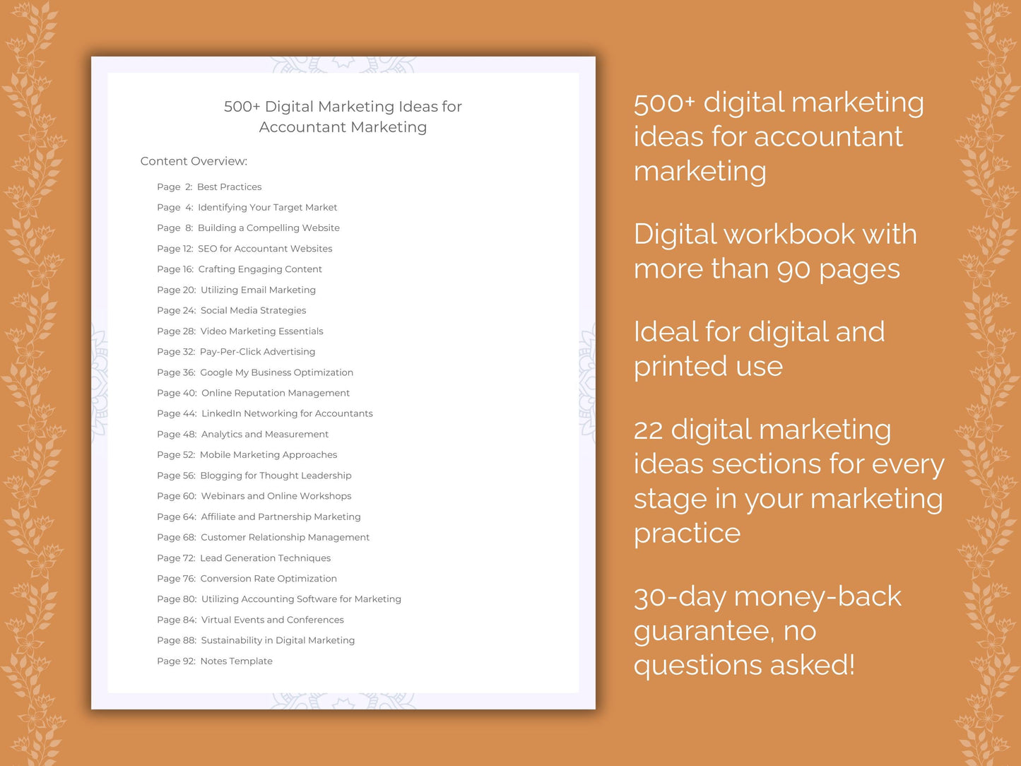 Accountant Marketing Worksheets