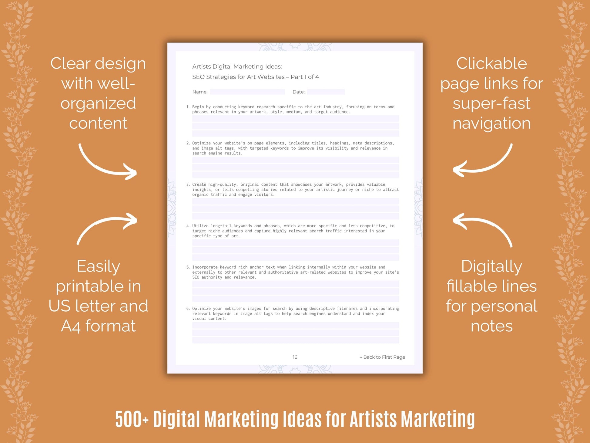 Artists Marketing Templates