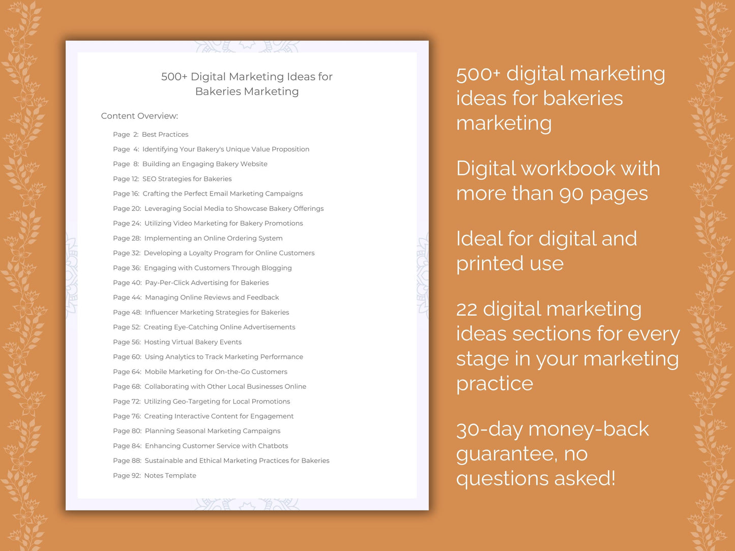 Bakeries Marketing Worksheets