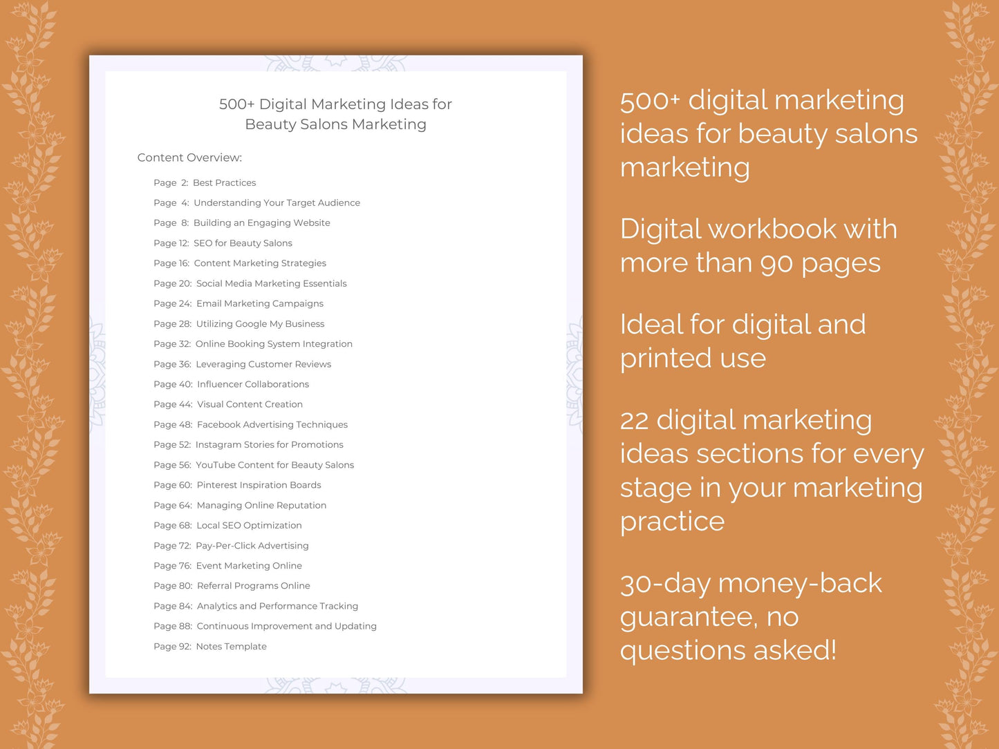 Beauty Salons Marketing Worksheets