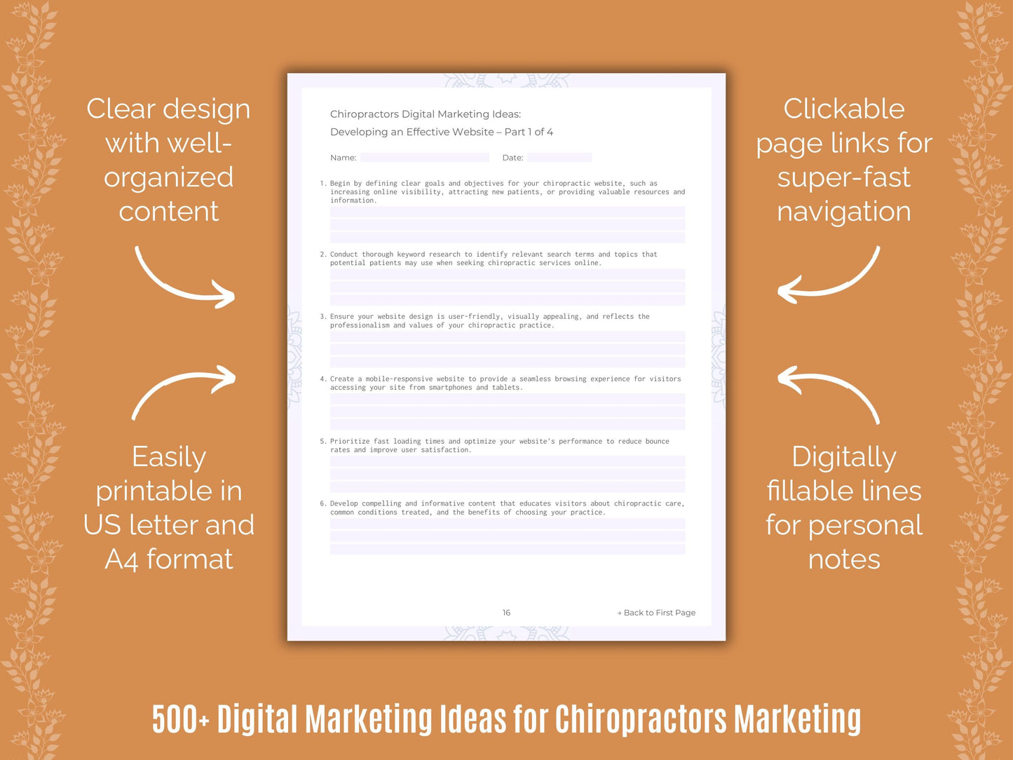 Chiropractors Marketing Templates