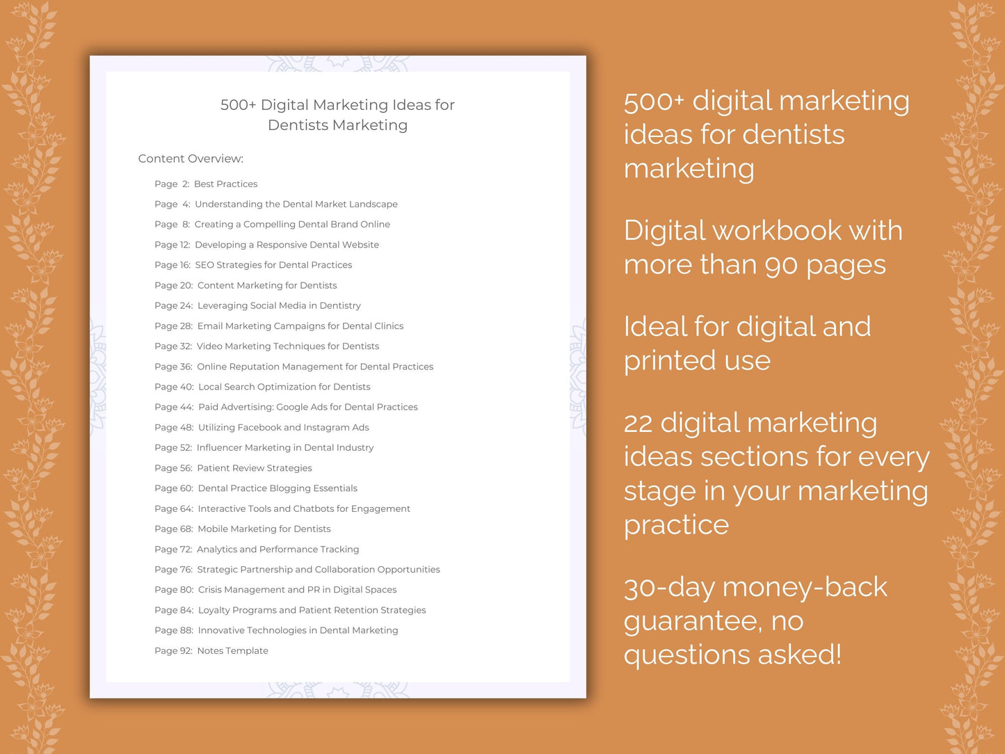 Dentists Marketing Worksheets