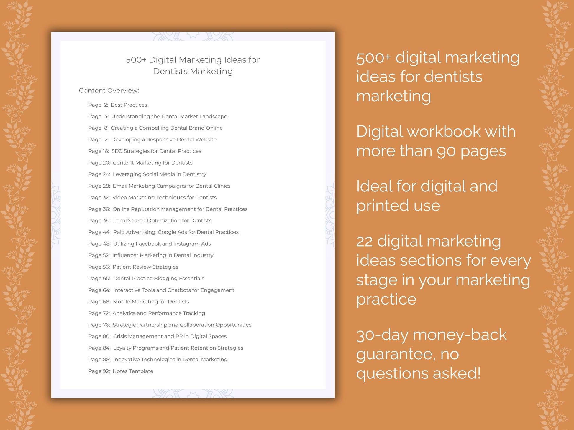 Dentists Marketing Worksheets