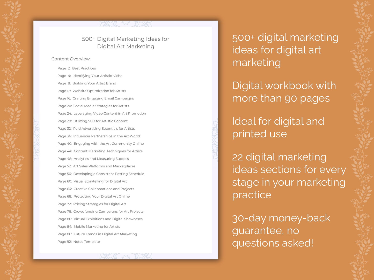 Digital Art Marketing Worksheets