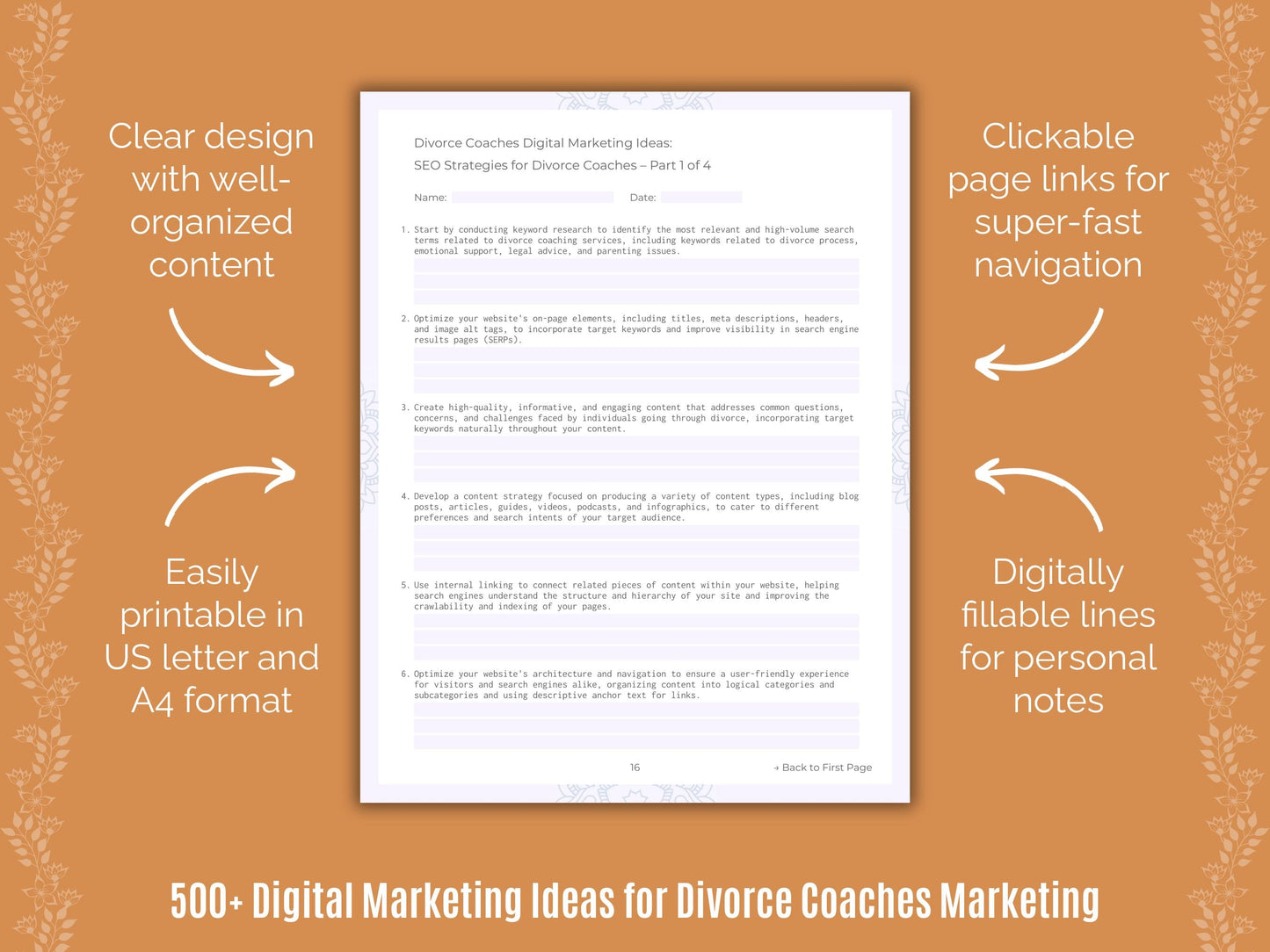 Divorce Coaches Marketing Templates