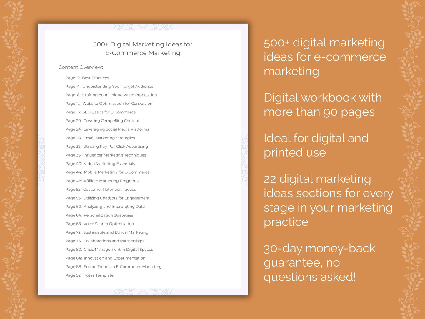 E-Commerce Marketing Worksheets