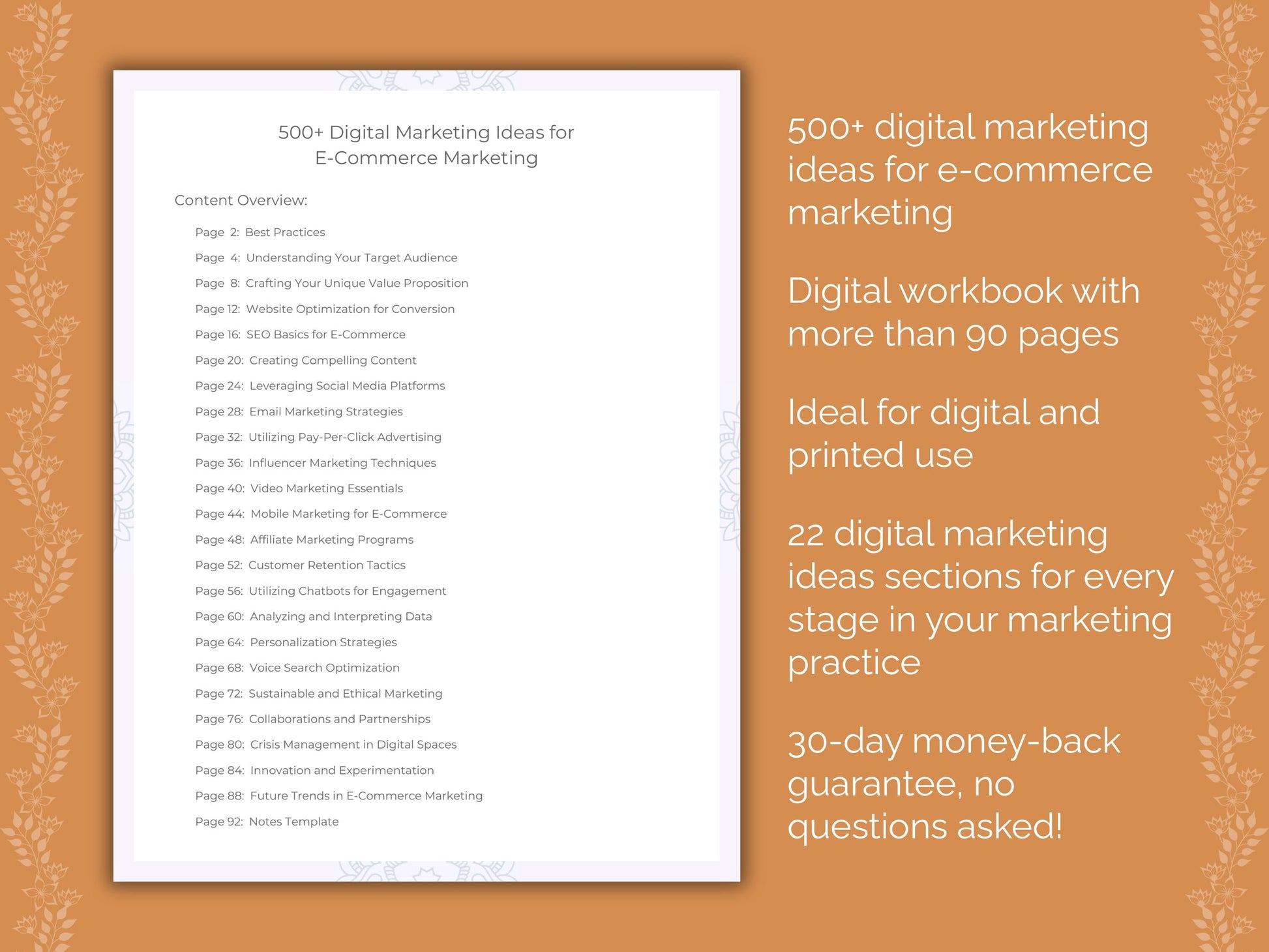 E-Commerce Marketing Worksheets