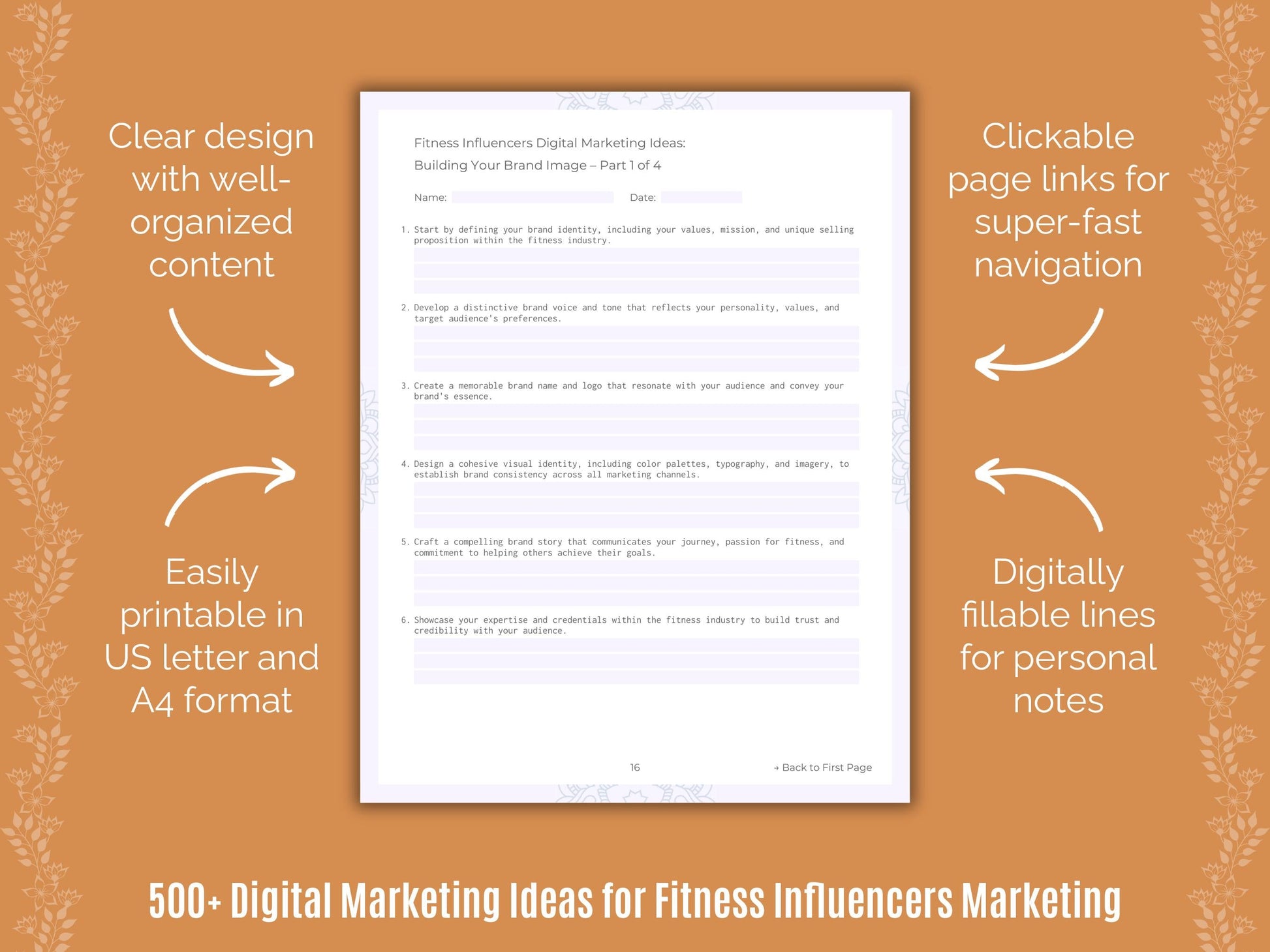 Fitness Influencers Marketing Templates