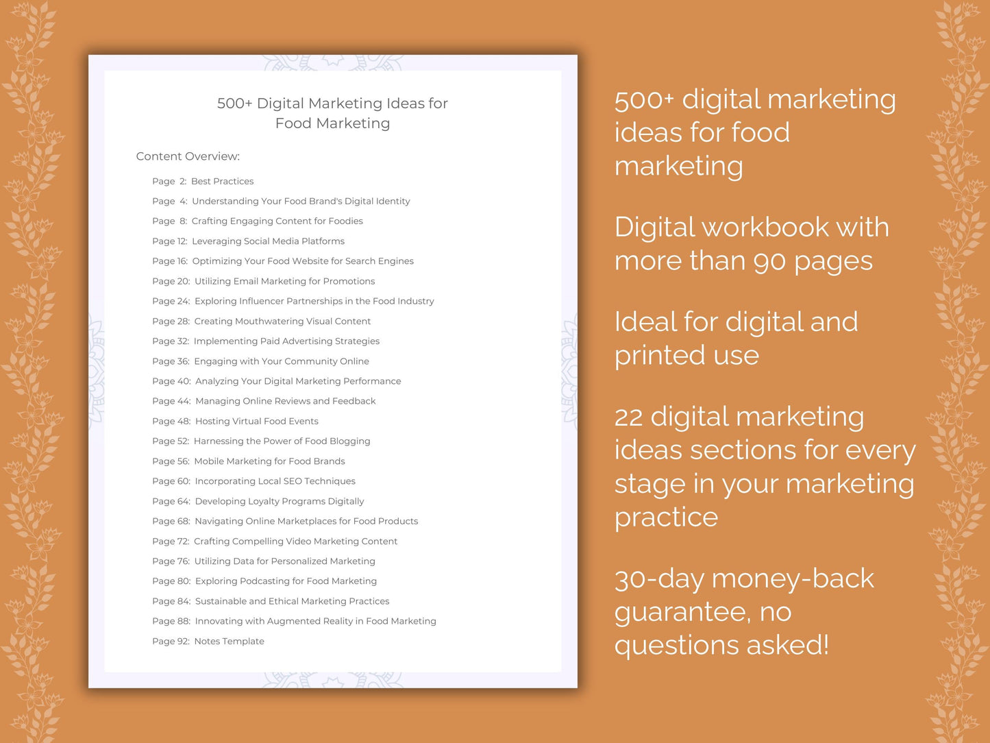 Food Marketing Worksheets