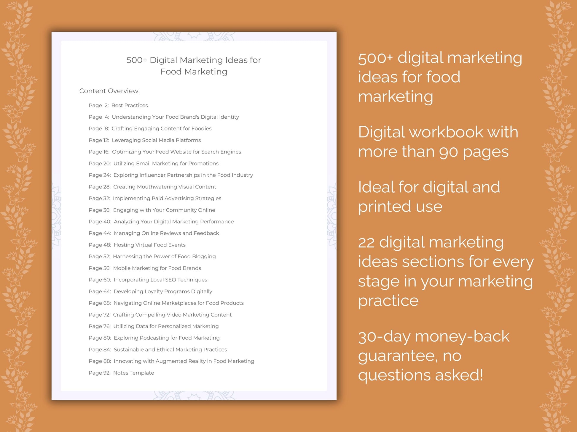 Food Marketing Worksheets