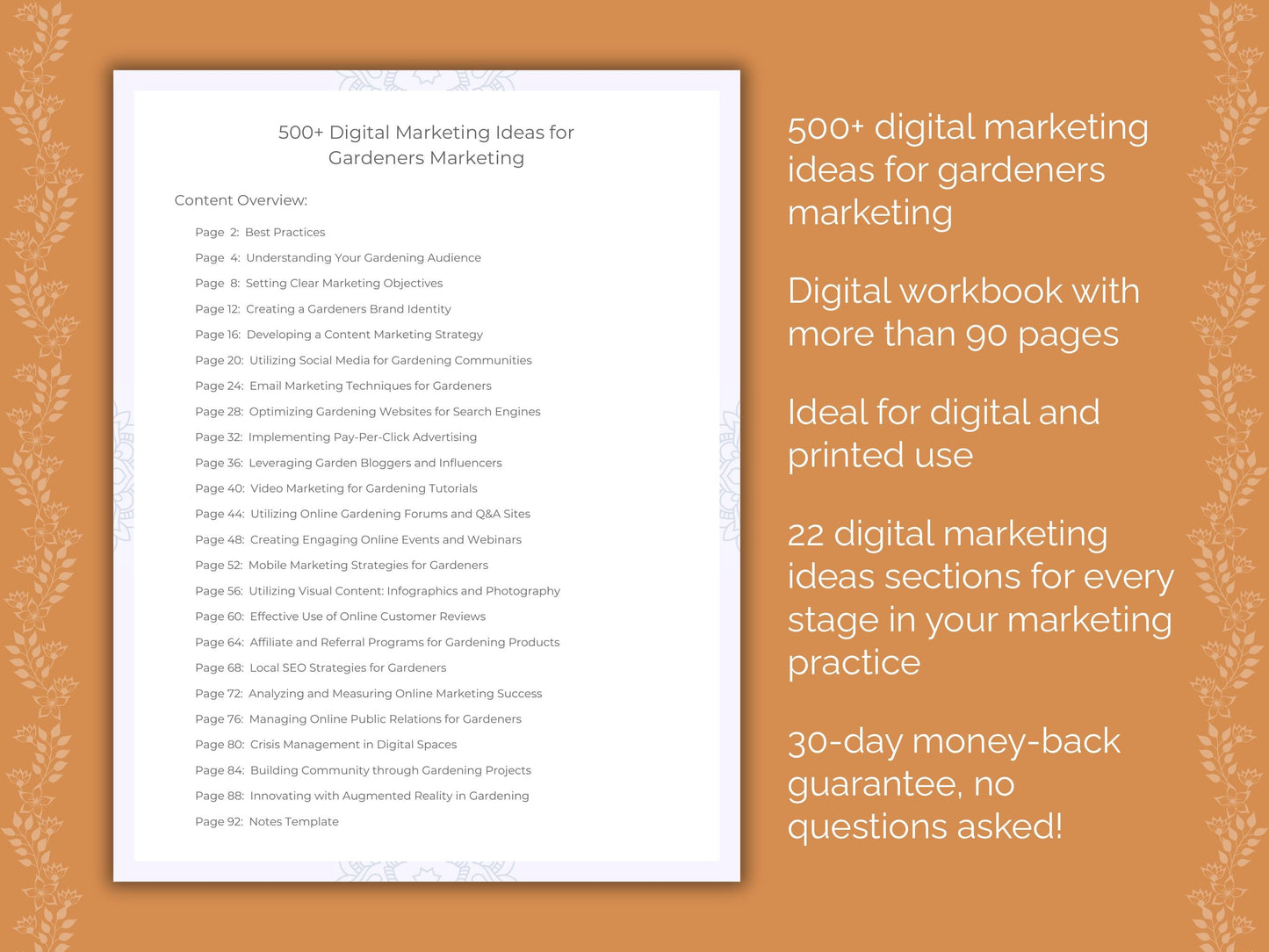 Gardeners Marketing Worksheets