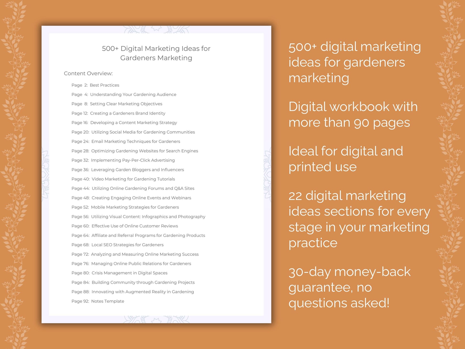 Gardeners Marketing Worksheets