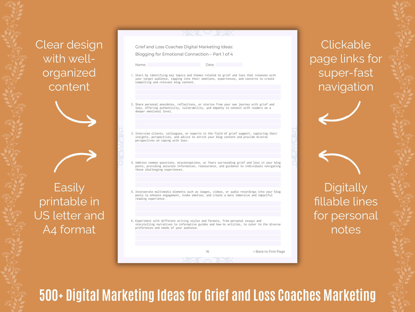 Grief and Loss Coaches Marketing Templates