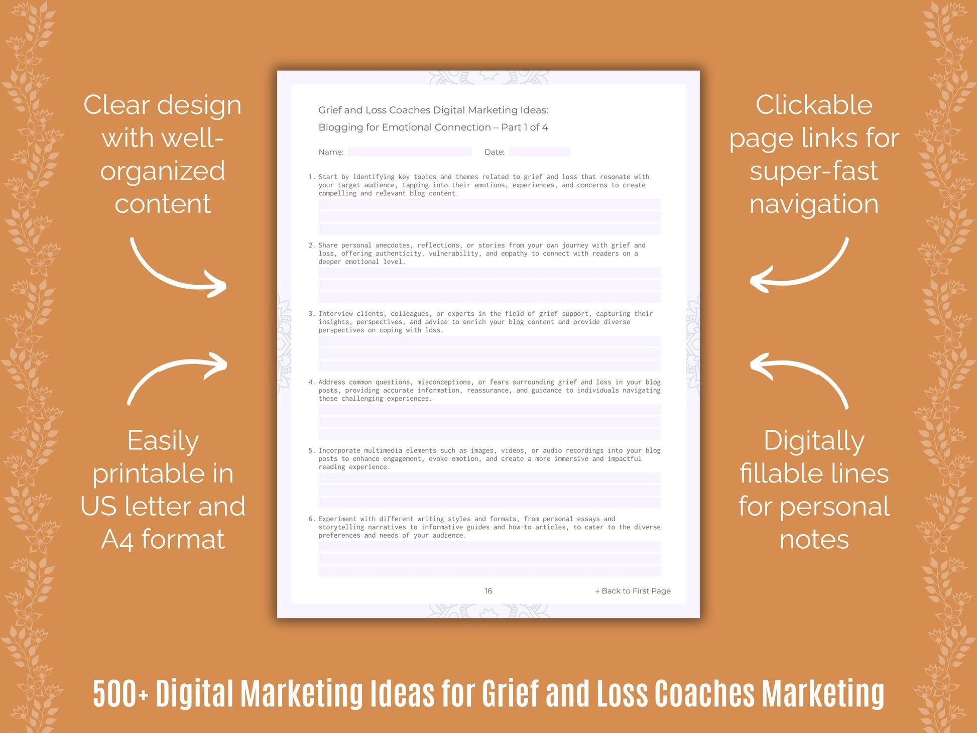 Grief and Loss Coaches Marketing Templates