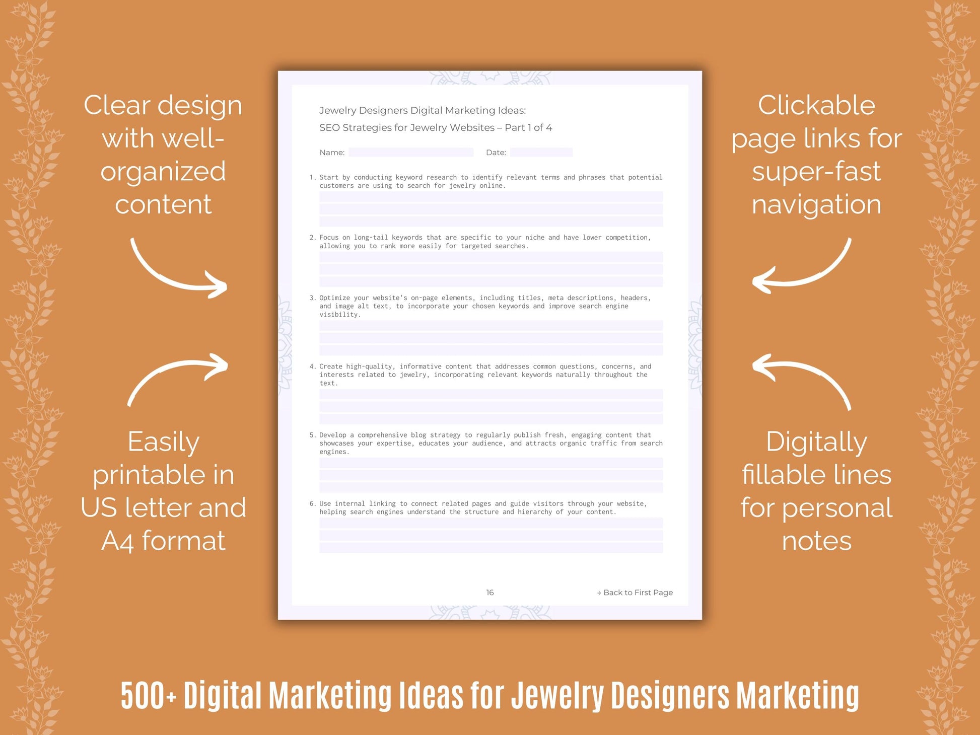 Jewelry Designers Marketing Templates