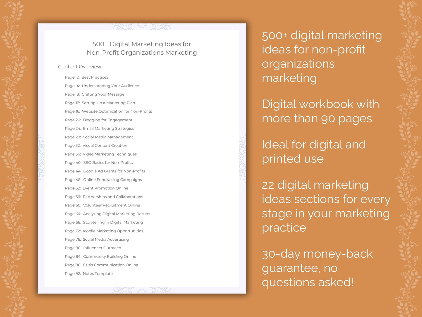 Non-Profit Organizations Marketing Worksheets