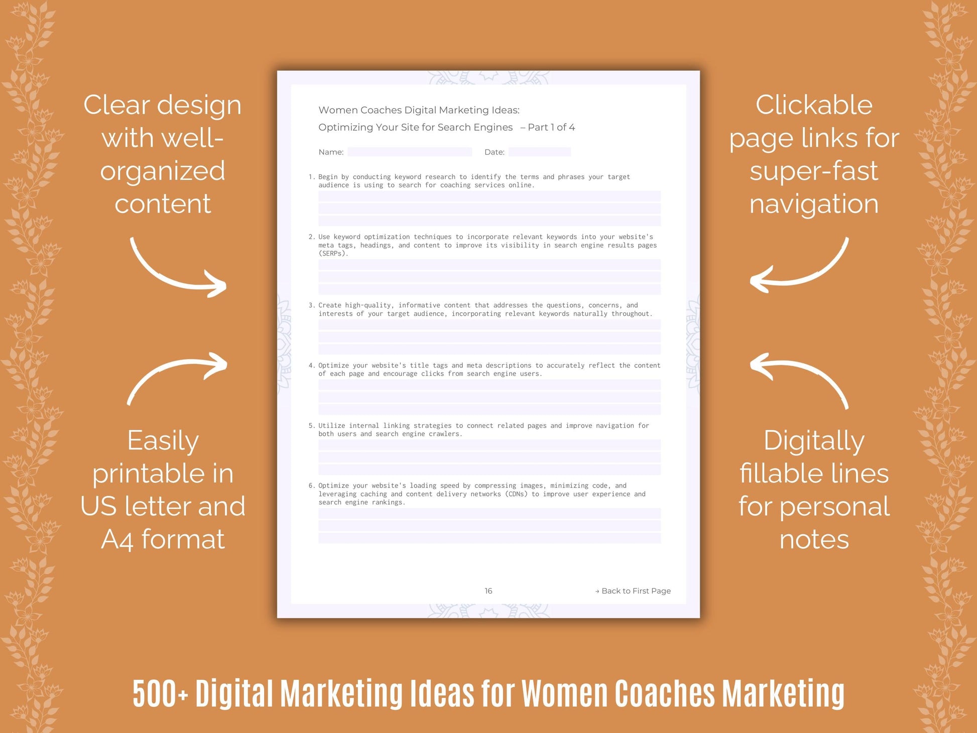 Women Coaches Marketing Templates