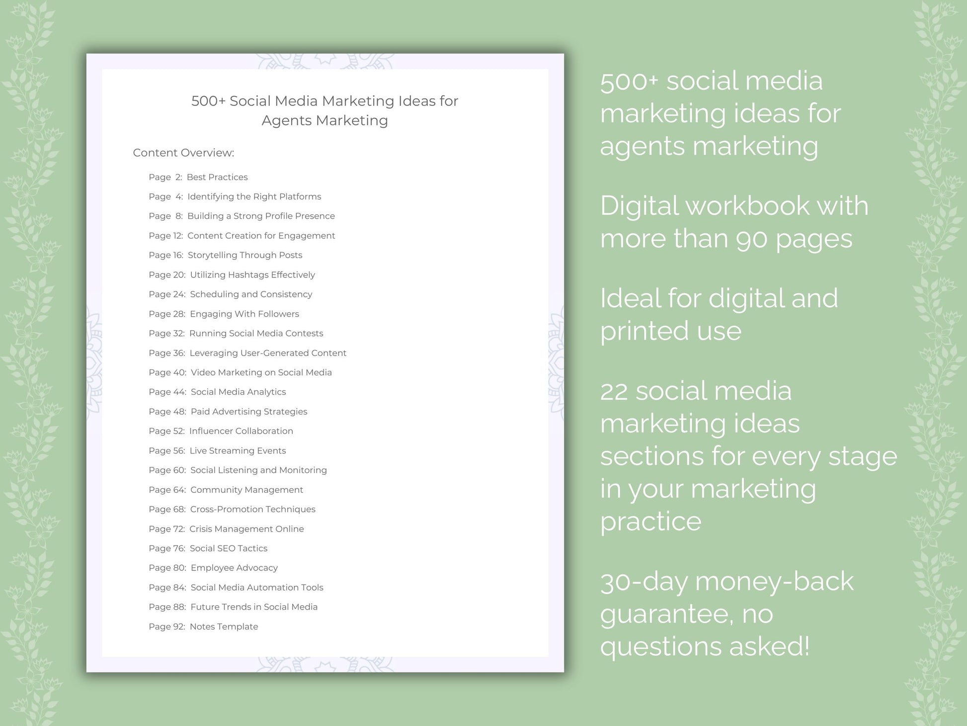 Agents Marketing Worksheets