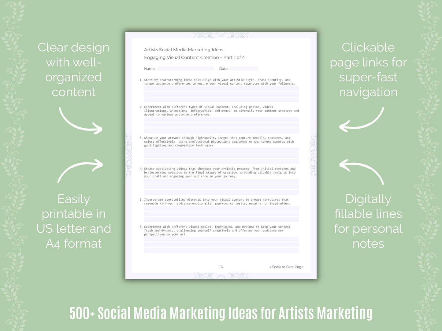 Artists Marketing Templates