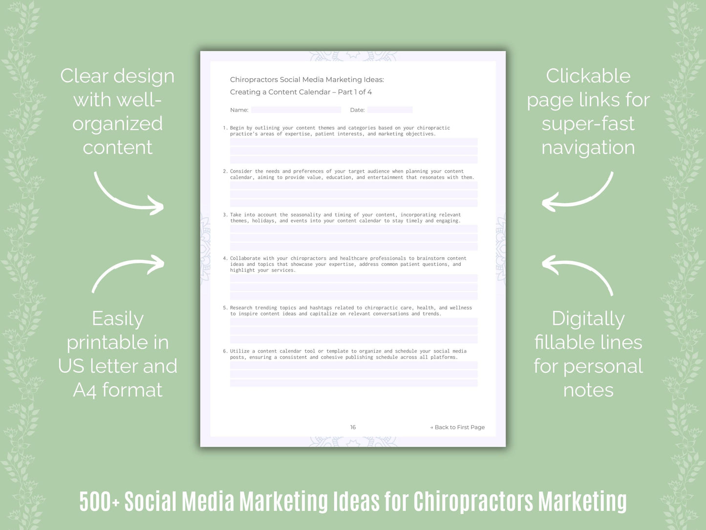 Chiropractors Marketing Templates