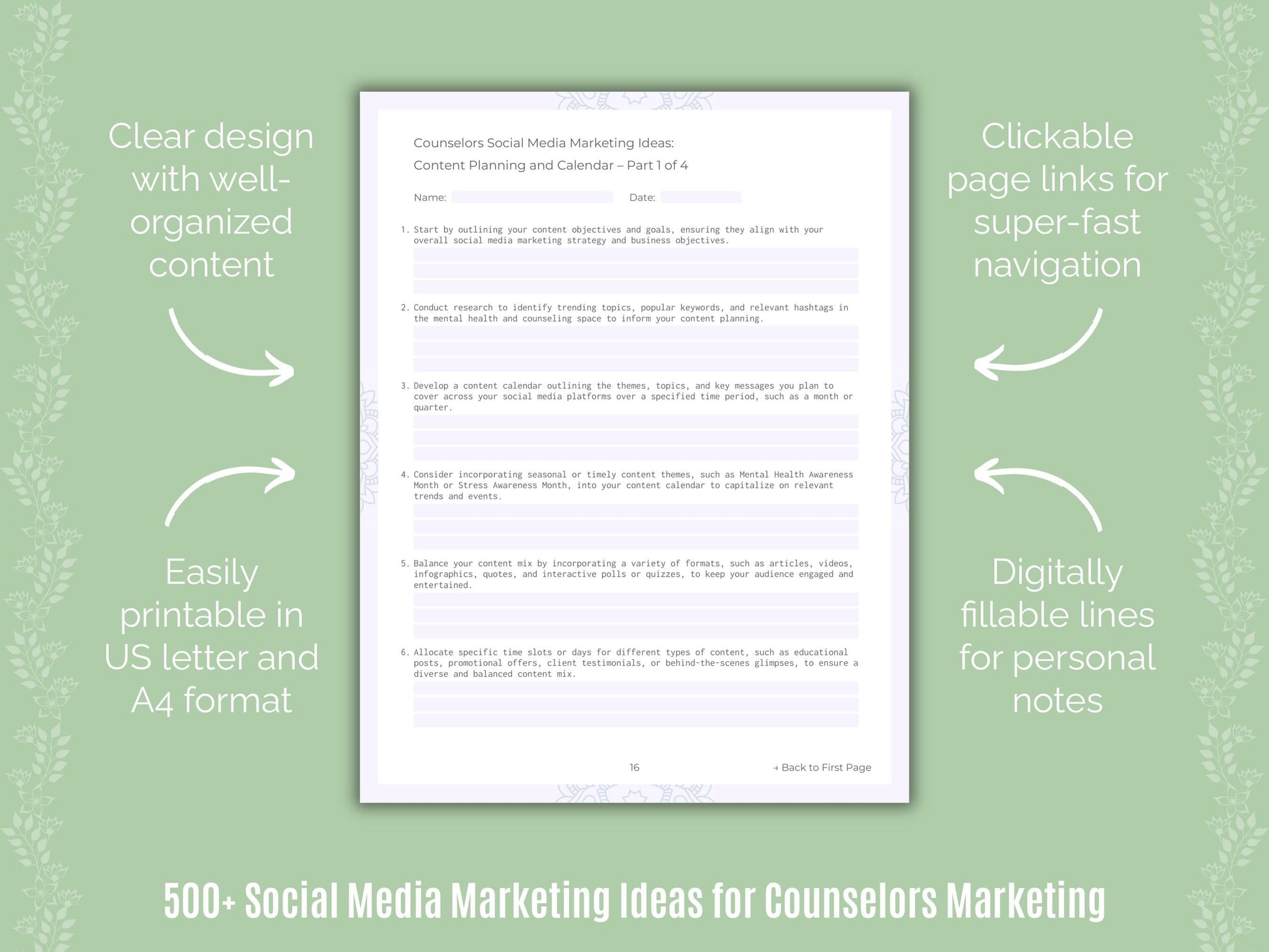 Counselors Marketing Templates