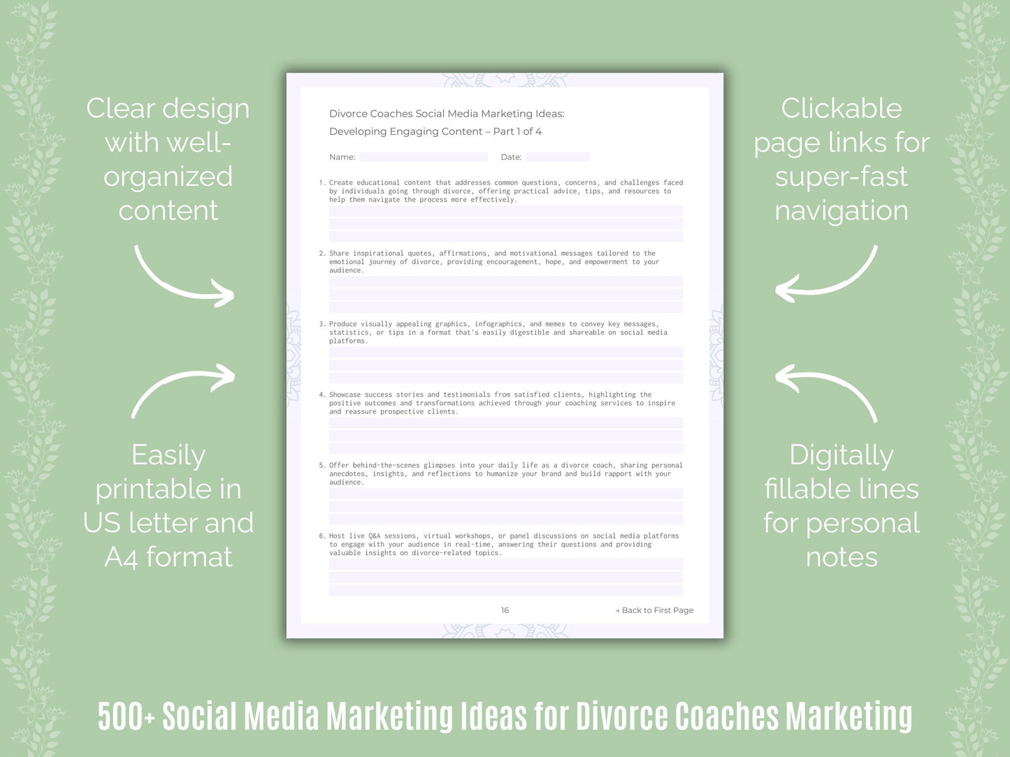 Divorce Coaches Marketing Templates