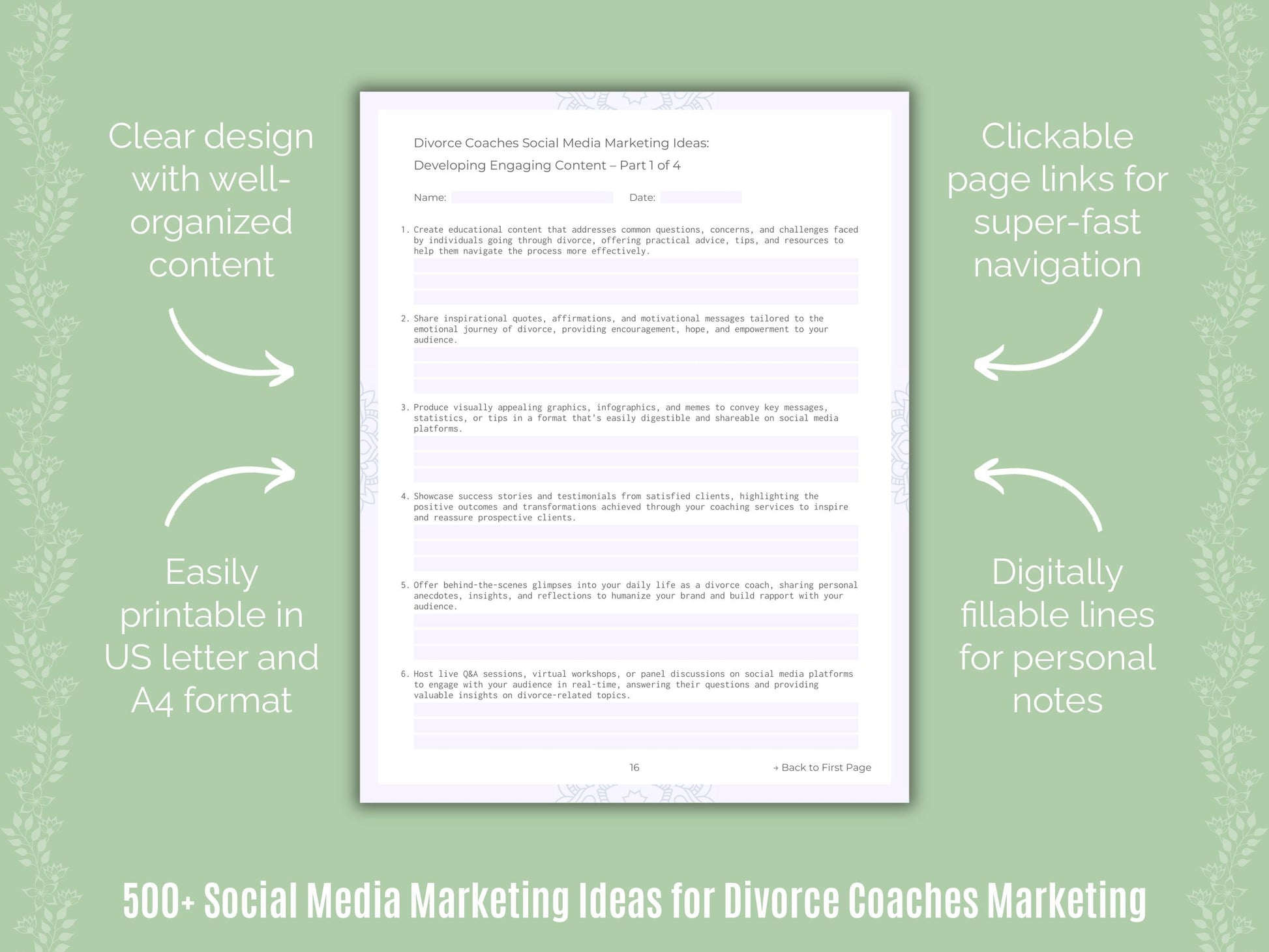 Divorce Coaches Marketing Templates