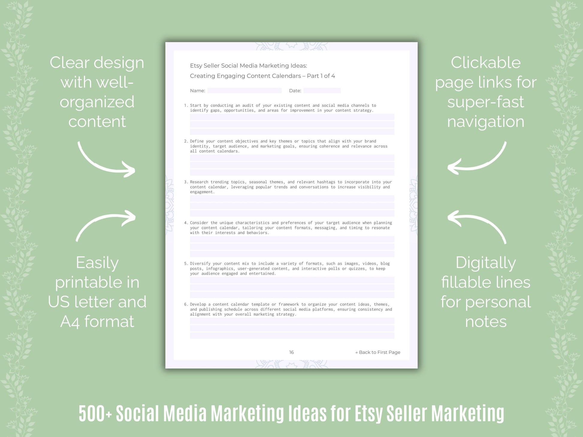 Etsy Seller Marketing Templates