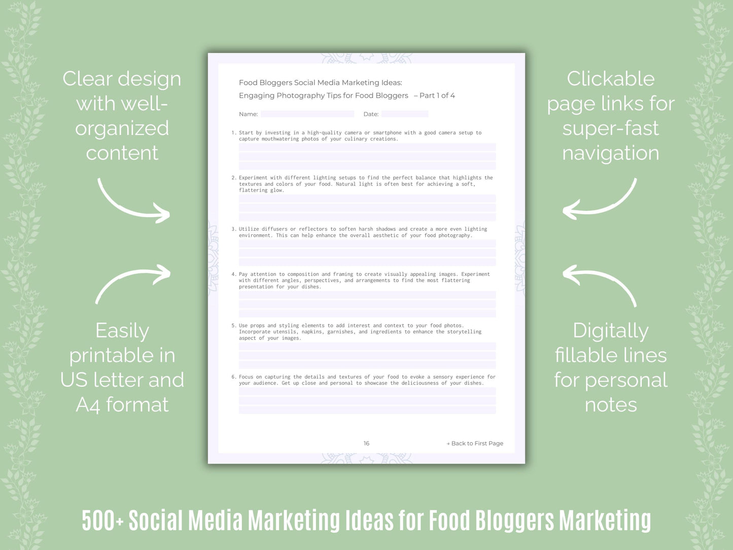 Food Bloggers Marketing Templates