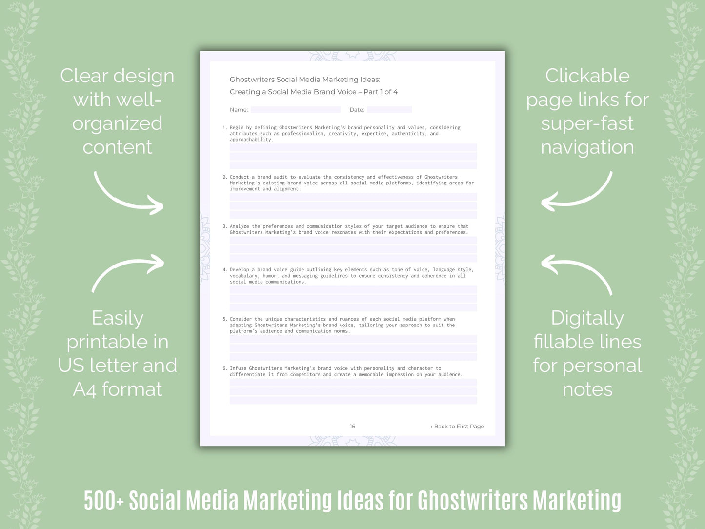 Ghostwriters Marketing Templates