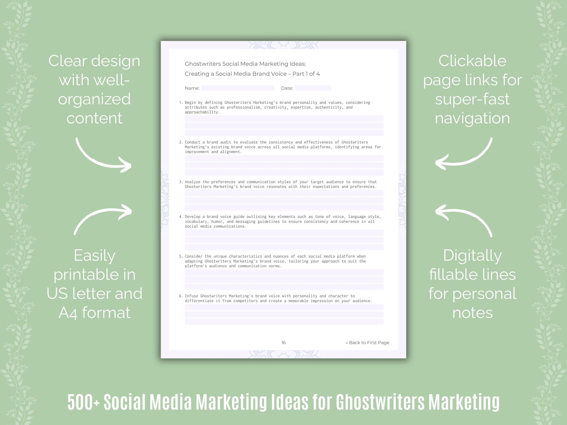 Ghostwriters Marketing Templates