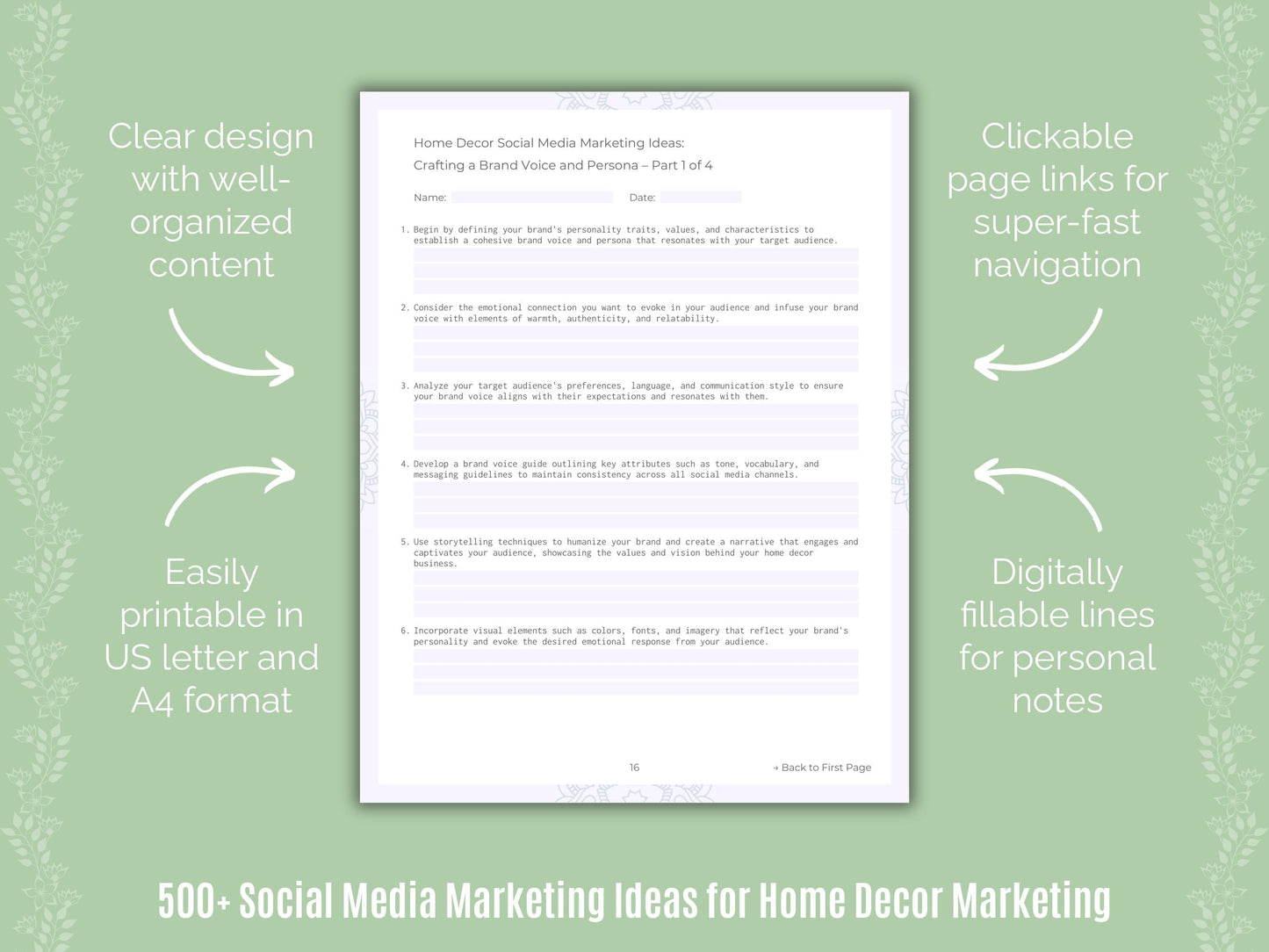 Home Decor Marketing Templates