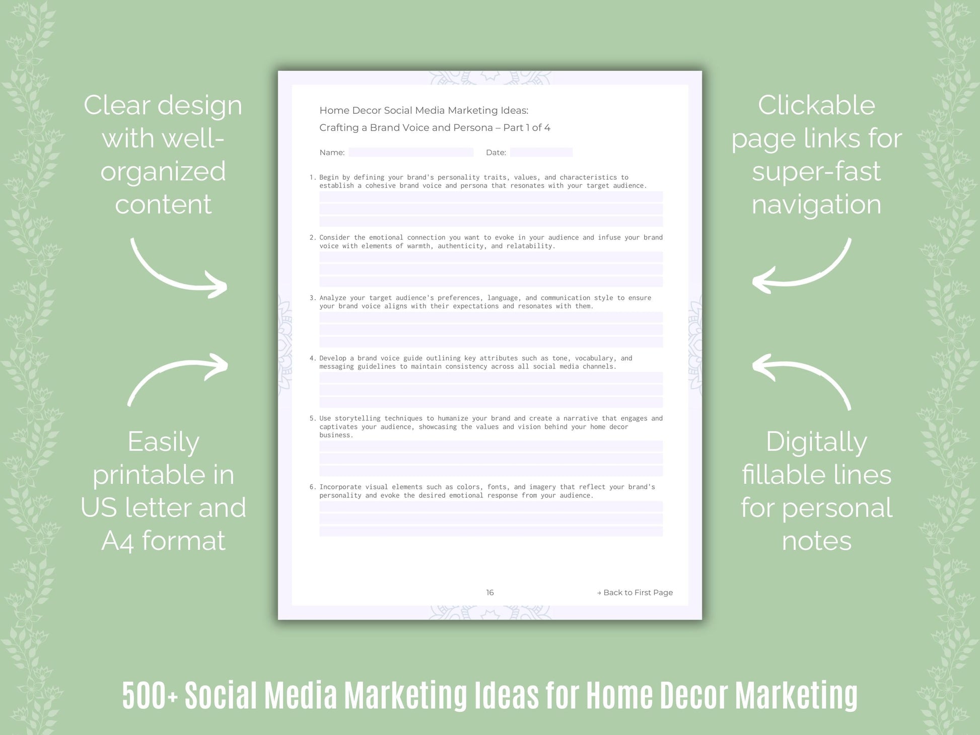 Home Decor Marketing Templates