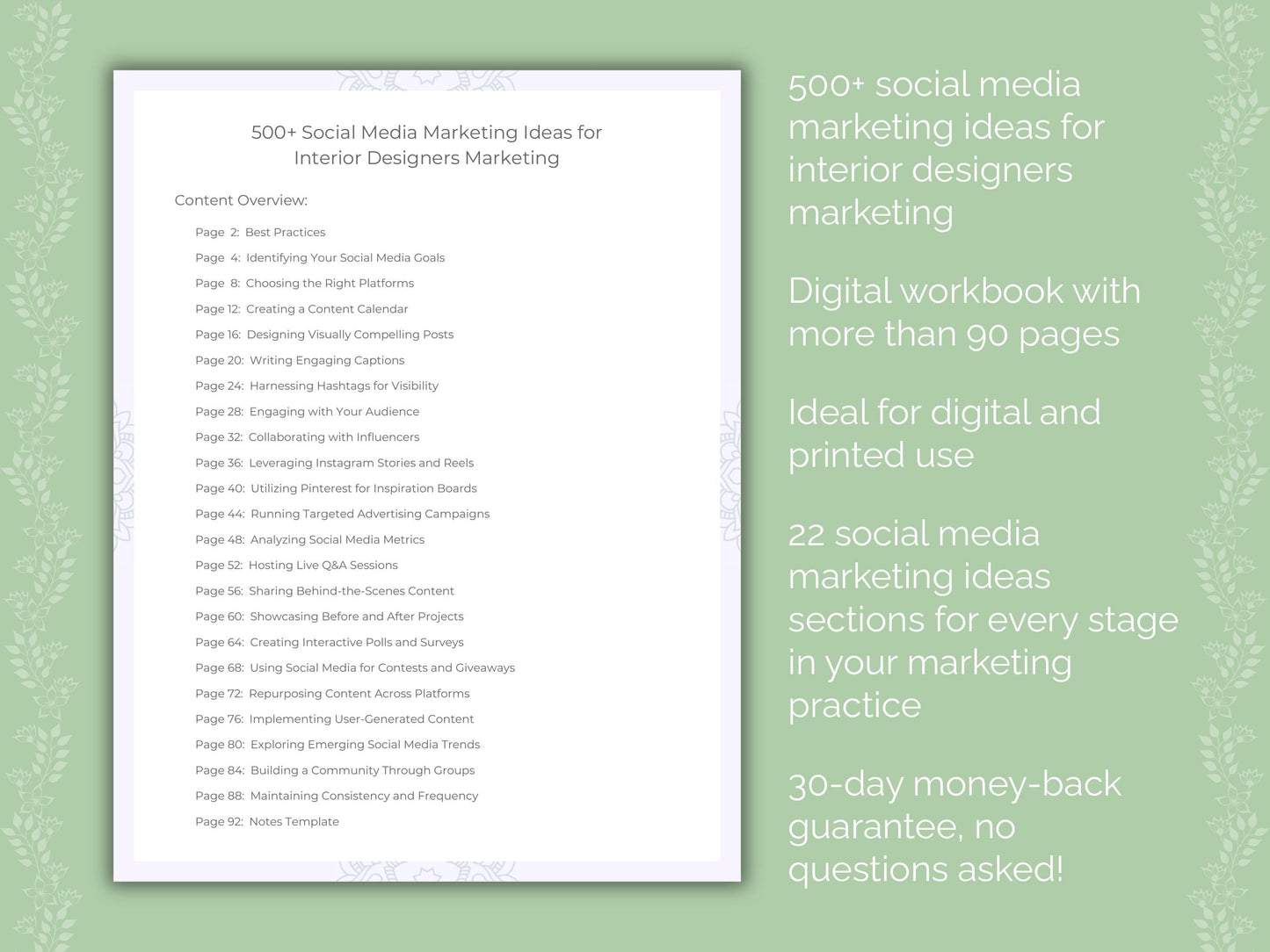 Interior Designers Marketing Worksheets