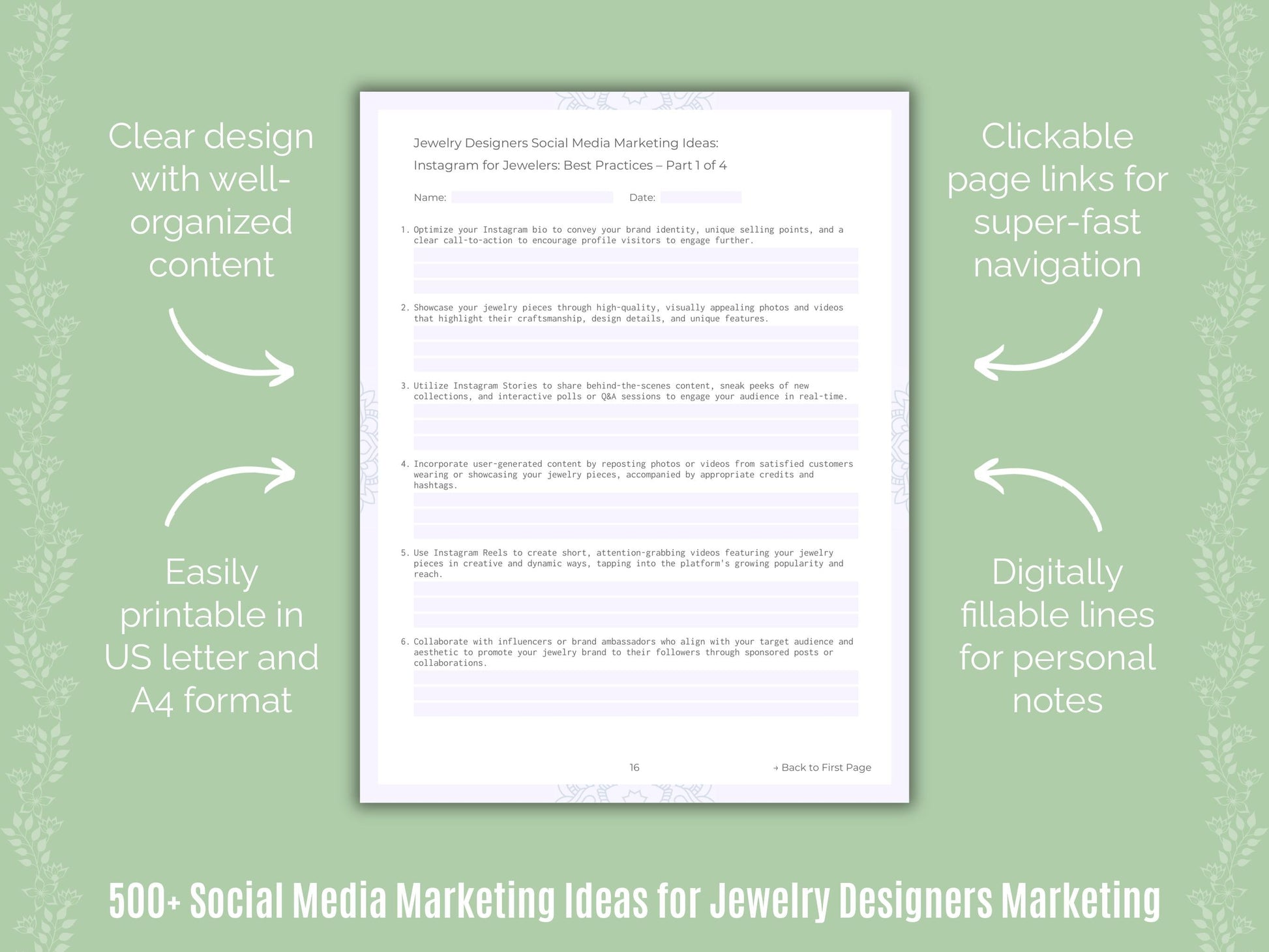 Jewelry Designers Marketing Templates