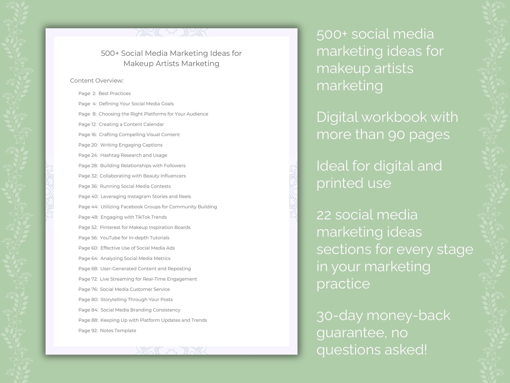 Makeup Artists Marketing Worksheets