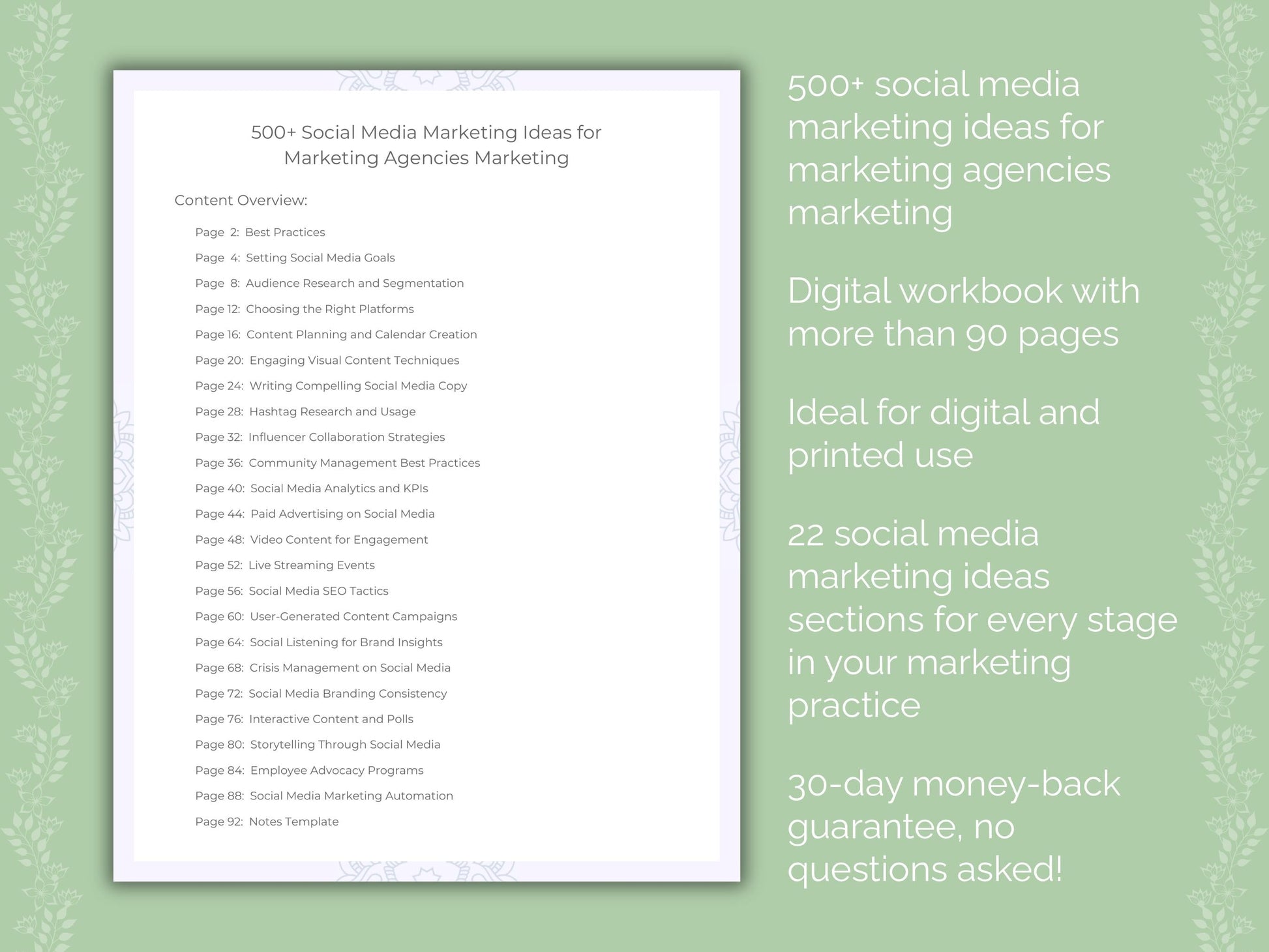 Marketing Agencies Marketing Worksheets