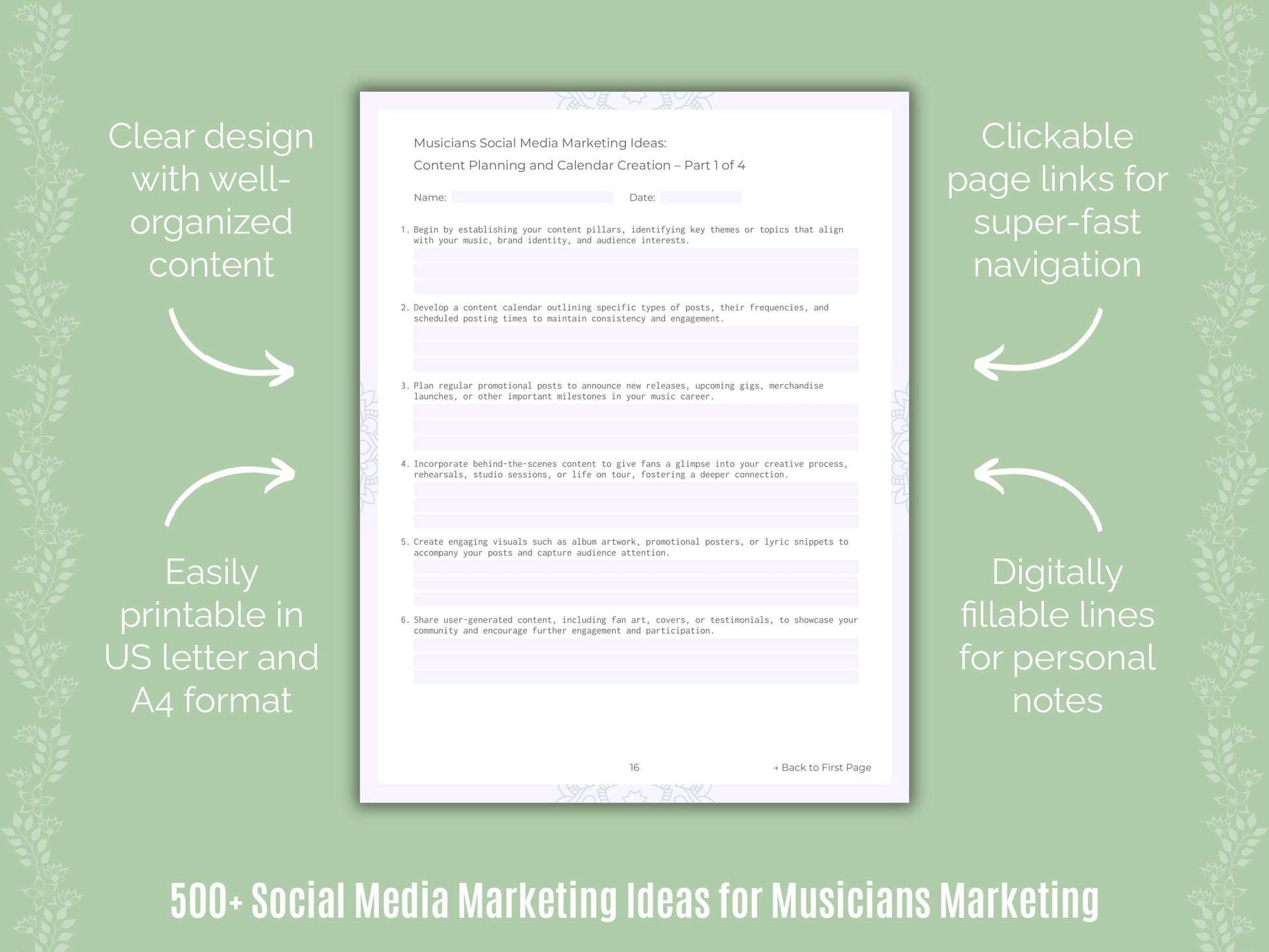 Musicians Marketing Templates