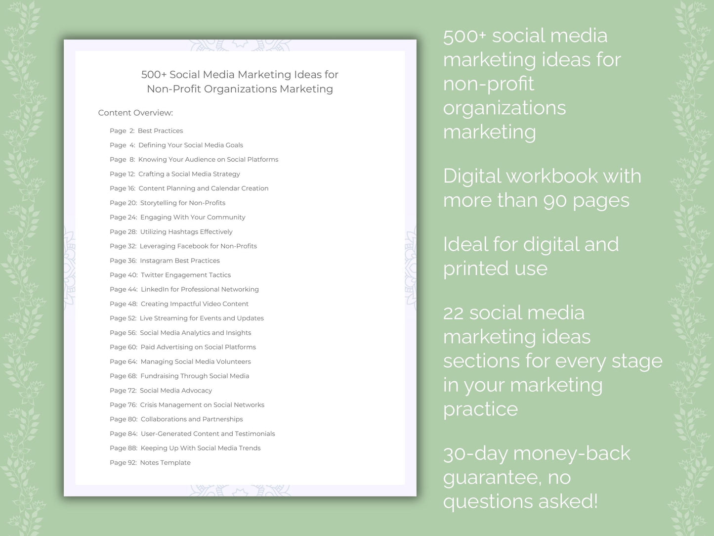 Non-Profit Organizations Marketing Worksheets