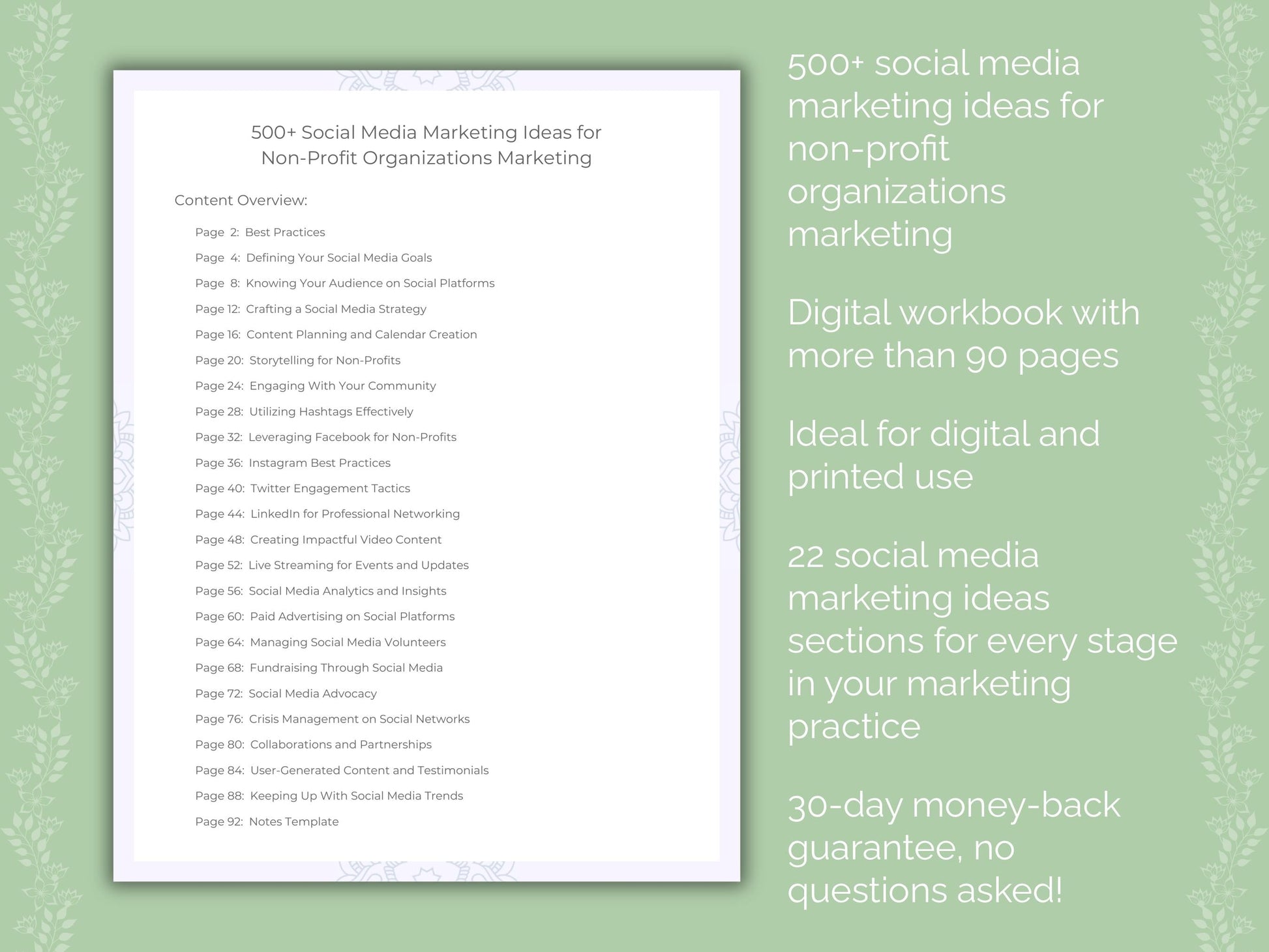 Non-Profit Organizations Marketing Worksheets