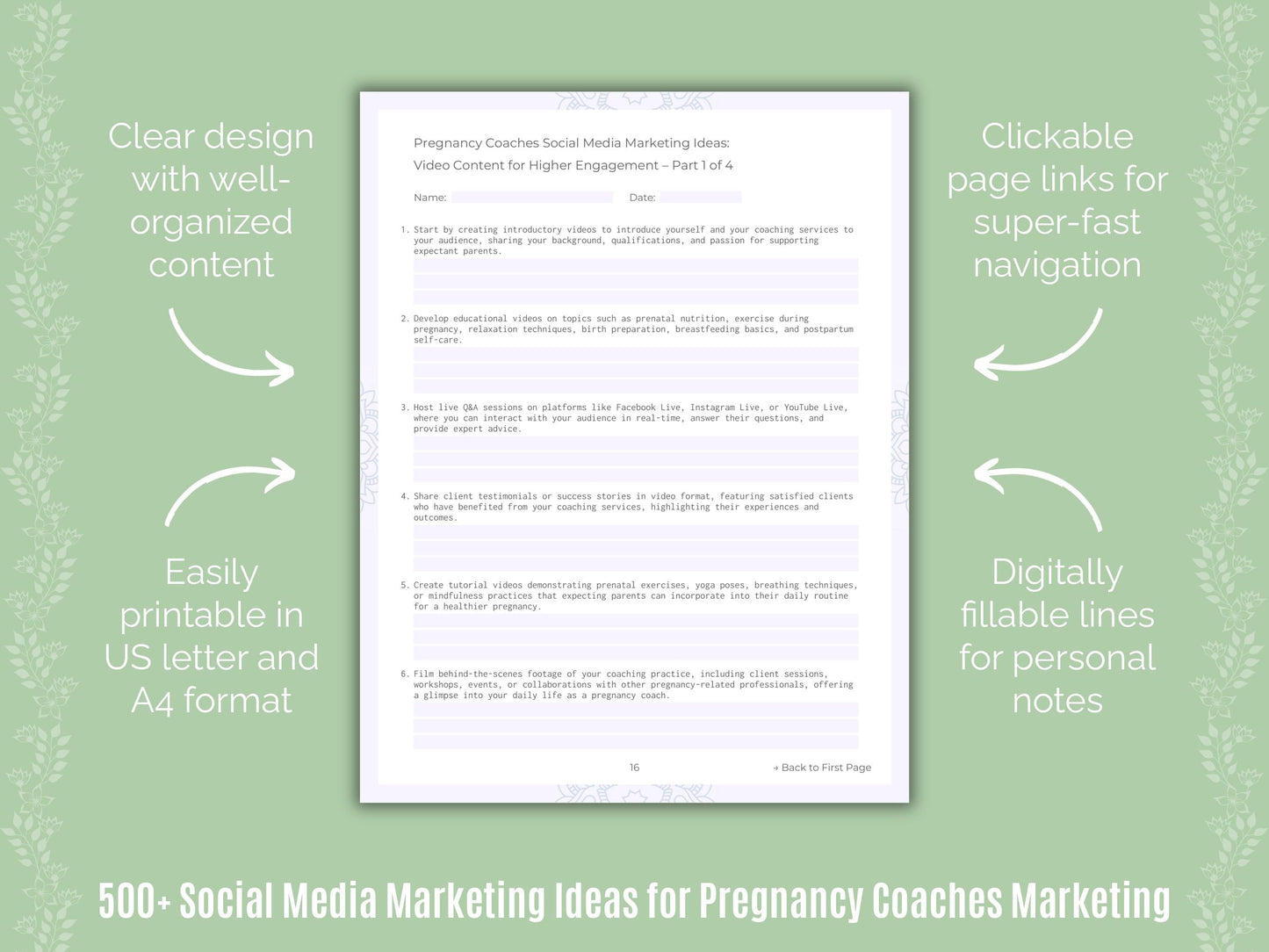 Pregnancy Coaches Marketing Templates