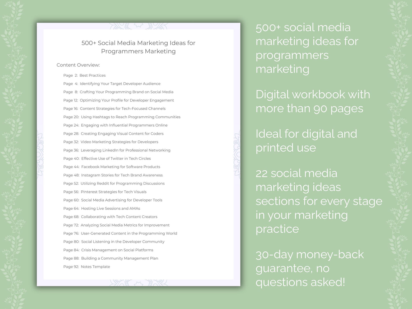 Programmers Marketing Worksheets