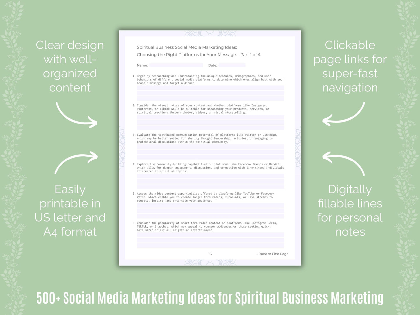 Spiritual Business Marketing Templates