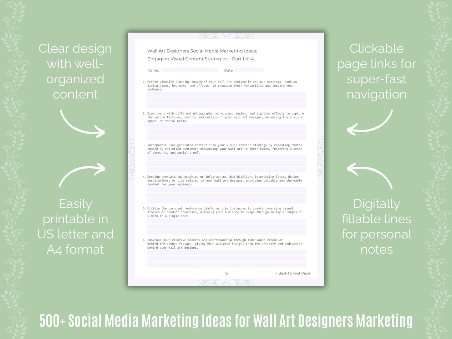 Wall Art Designers Marketing Templates