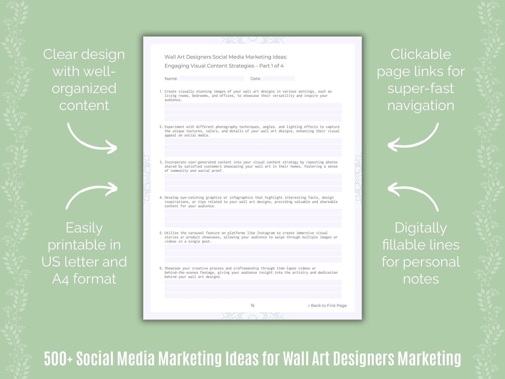 Wall Art Designers Marketing Templates