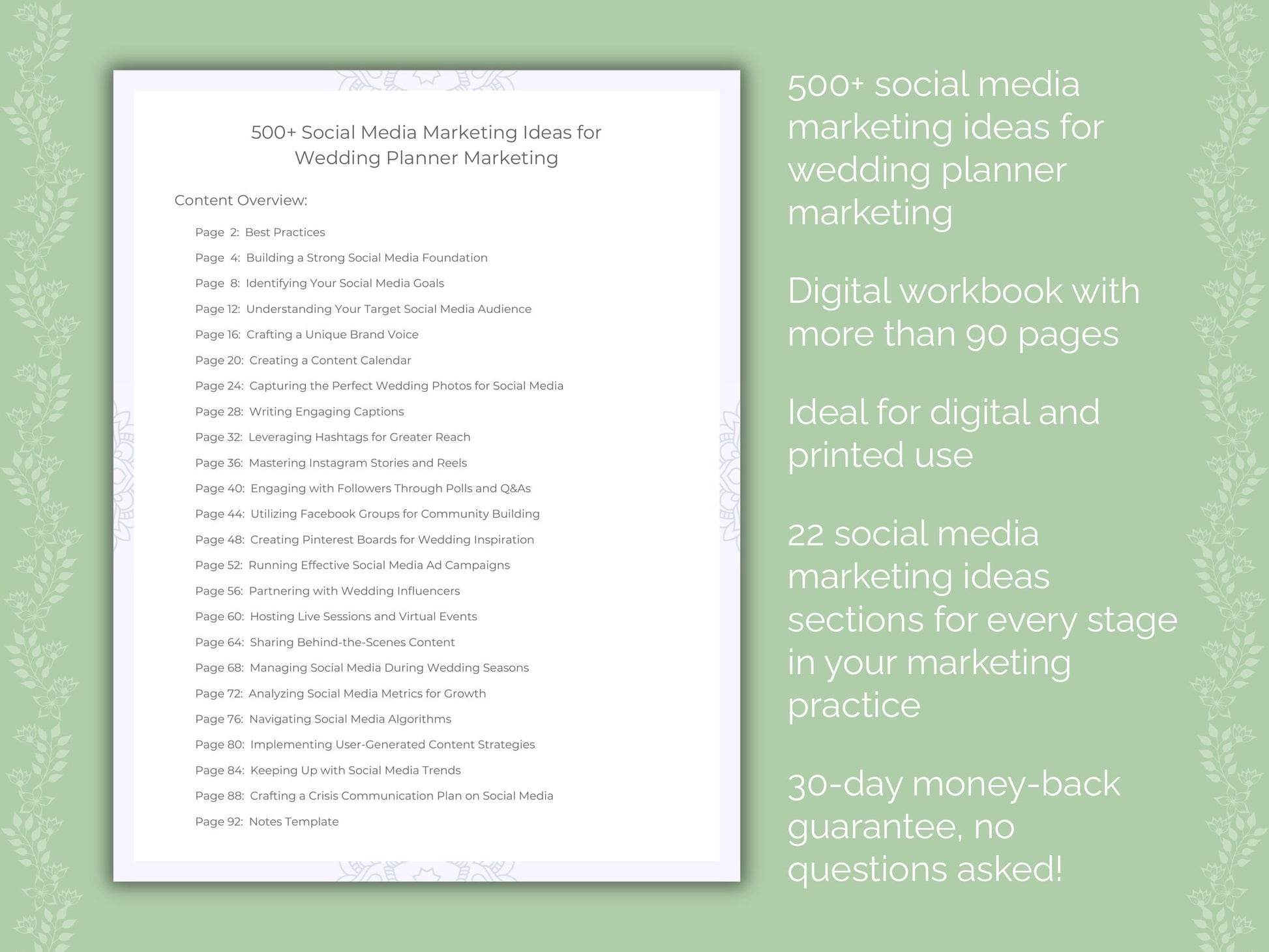 Wedding Planner Marketing Worksheets