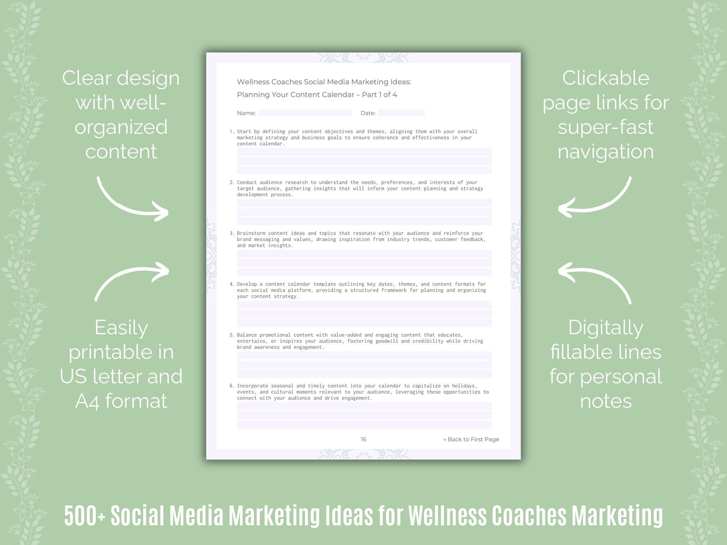 Wellness Coaches Marketing Templates