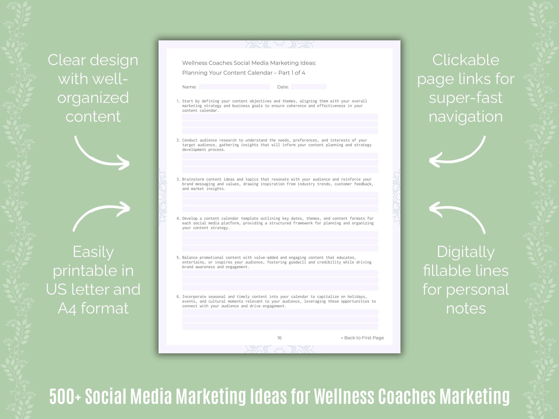 Wellness Coaches Marketing Templates