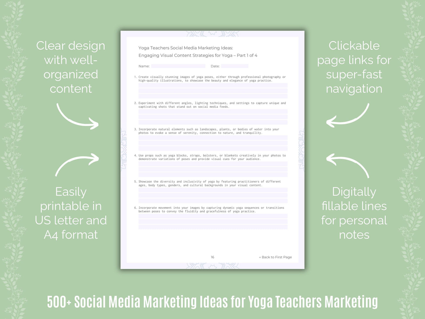 Yoga Teachers Marketing Templates