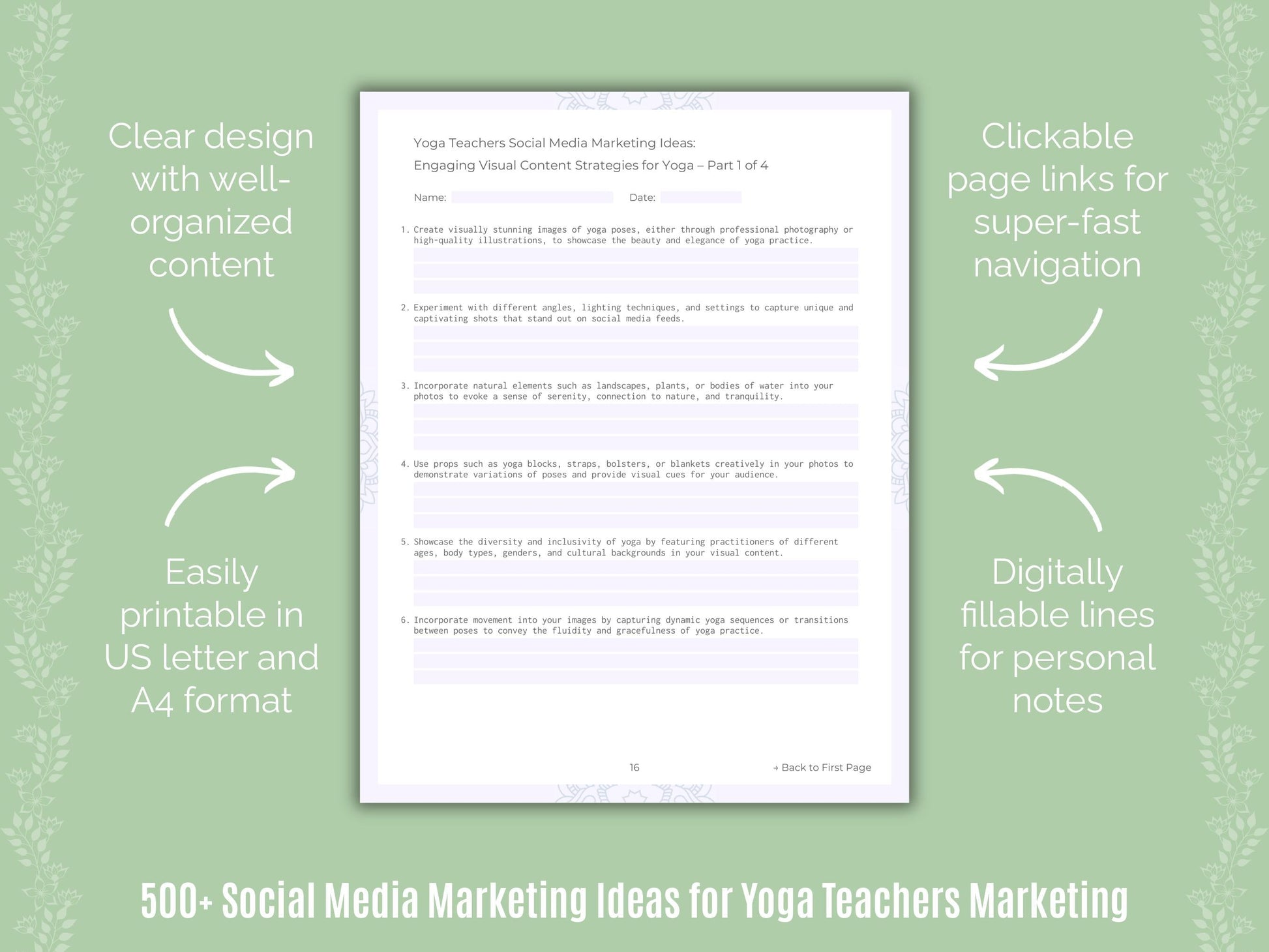 Yoga Teachers Marketing Templates